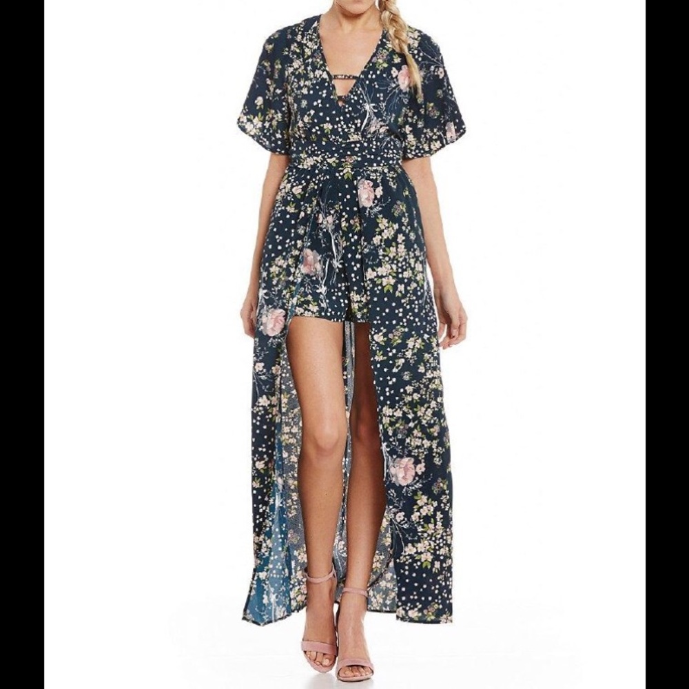 Band of Gypsies Moody Floral Walkthrough Romper